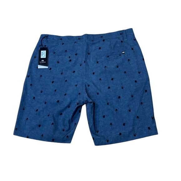 NWT! Travis Mathew But Why Blue Palm Tree Golf Shorts 40 - Picture 2 of 5